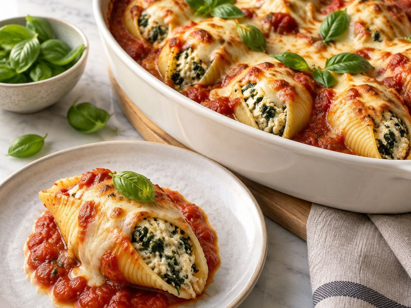 Spinach And Ricotta Stuffed Shells
