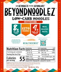 BeyondNoodlez Low Carb Pasta Fettuccine