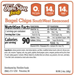 ThinSlim Foods Bagel Chips Southwest Seasoned