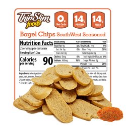 ThinSlim Foods Bagel Chips Southwest Seasoned