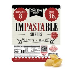 ThinSlim Foods Impastable Low Carb Pasta Shells ThinSlim Foods Impastable Low Carb Pasta Shells