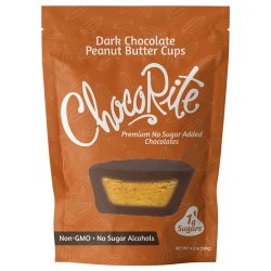 Chocorite Natural Candies, Dark Chocolate Peanut Butter Cups