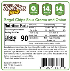 ThinSlim Foods Bagel Chips Sour Cream and Onion