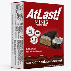 AtLast! Minis Protein Bars, Dark Chocolate Coconut AtLast! Minis Protein Bars, Dark Chocolate Coconut