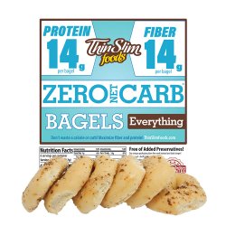 ThinSlim Foods Zero Net Carb Bagels Everything ThinSlim Foods Zero Net Carb Bagels Everything