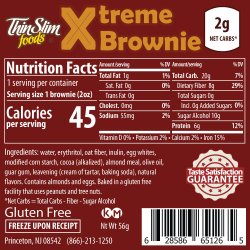 ThinSlim Foods Xtreme Brownie, 12pack