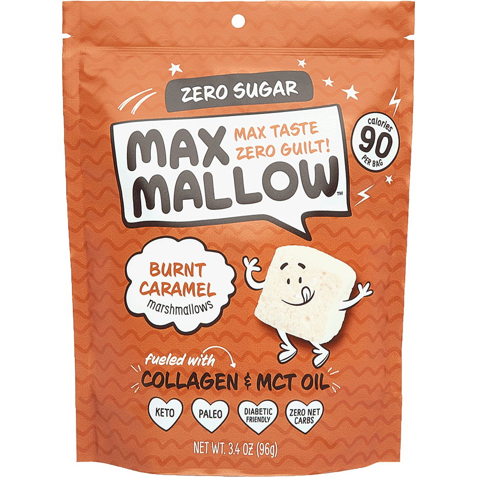 Know Brainer Foods Max Mallow Sugar Free Marshmallows - Burnt Caramel One Pack