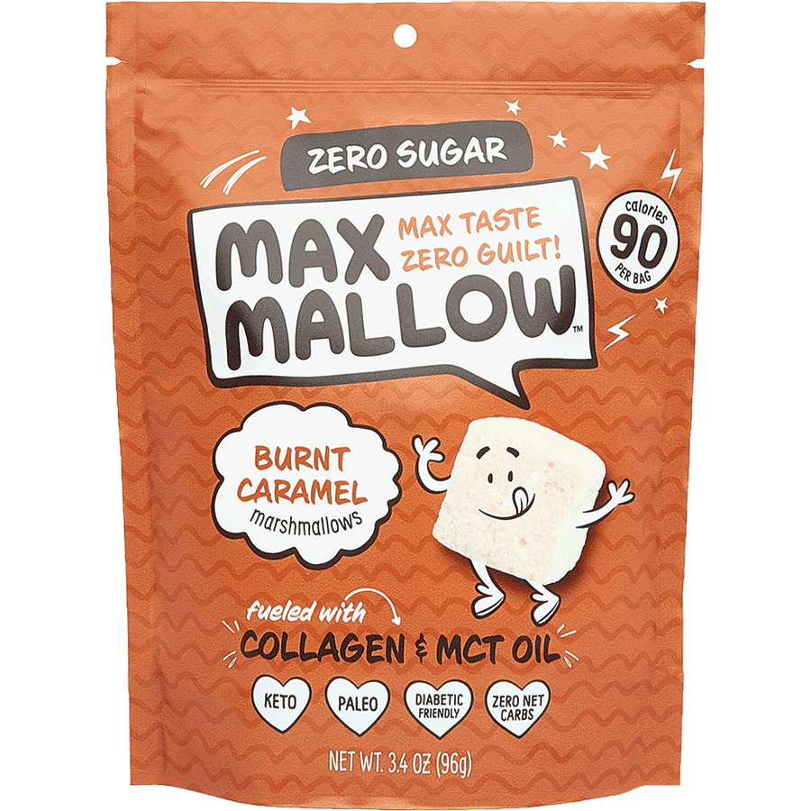Know Brainer Foods Max Mallow Sugar Free Marshmallows - Burnt Caramel One Pack