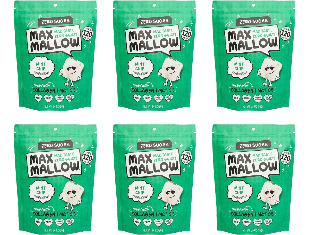 Know Brainer Foods Max Mallow Sugar Free Marshmallows - Mint Chip 6-Pack