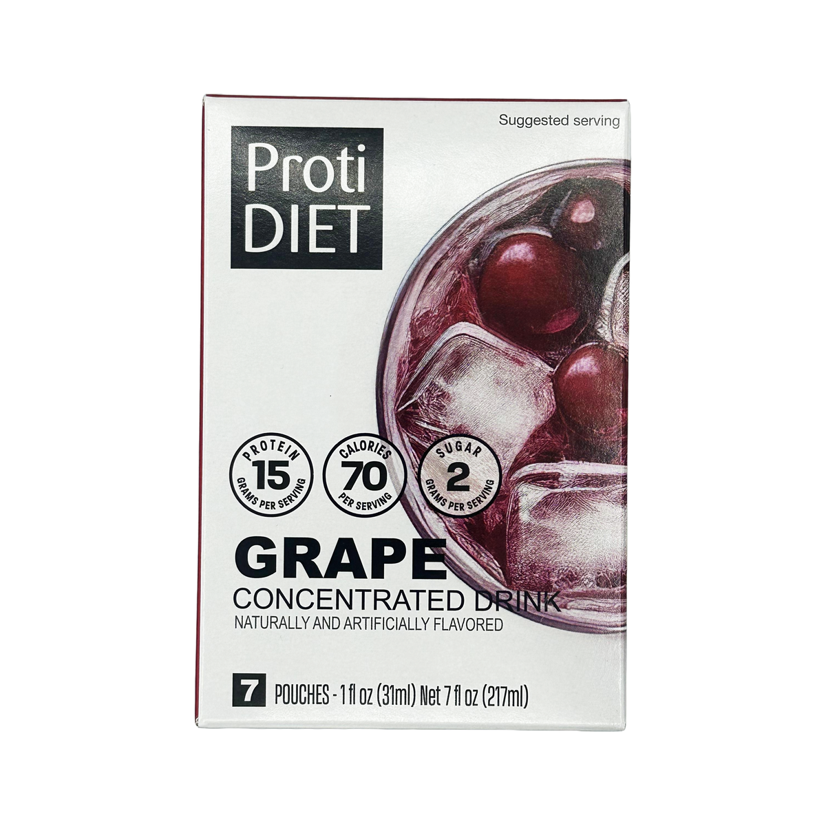 Proti Diet Concentrated Drink Mix, Grape, 7 Pouches - 1-Pack