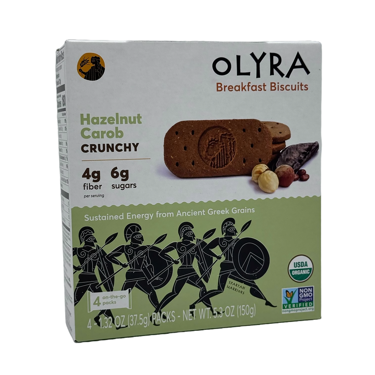 Olyra Crunchy Breakfast Biscuits, 5.3 oz - Hazelnut Carob