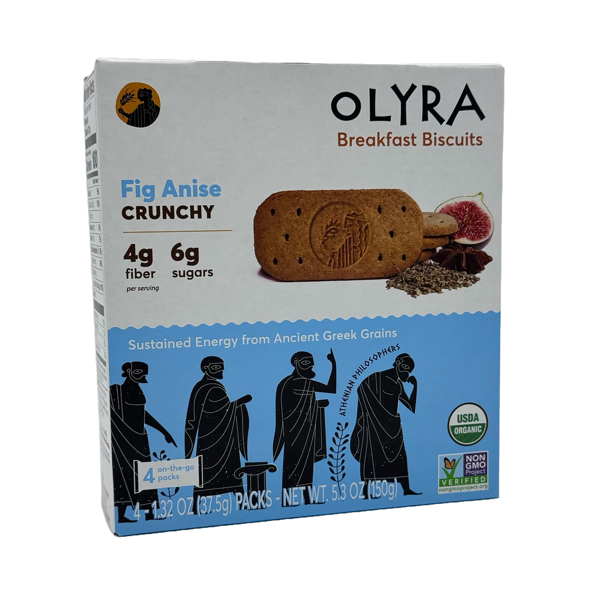 Olyra Crunchy Breakfast Biscuits, 5.3 oz - Fig Anise