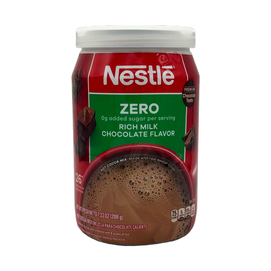 Front package of Nestle Zero Added Sugar Hot Cocoa Mix 7.33 oz