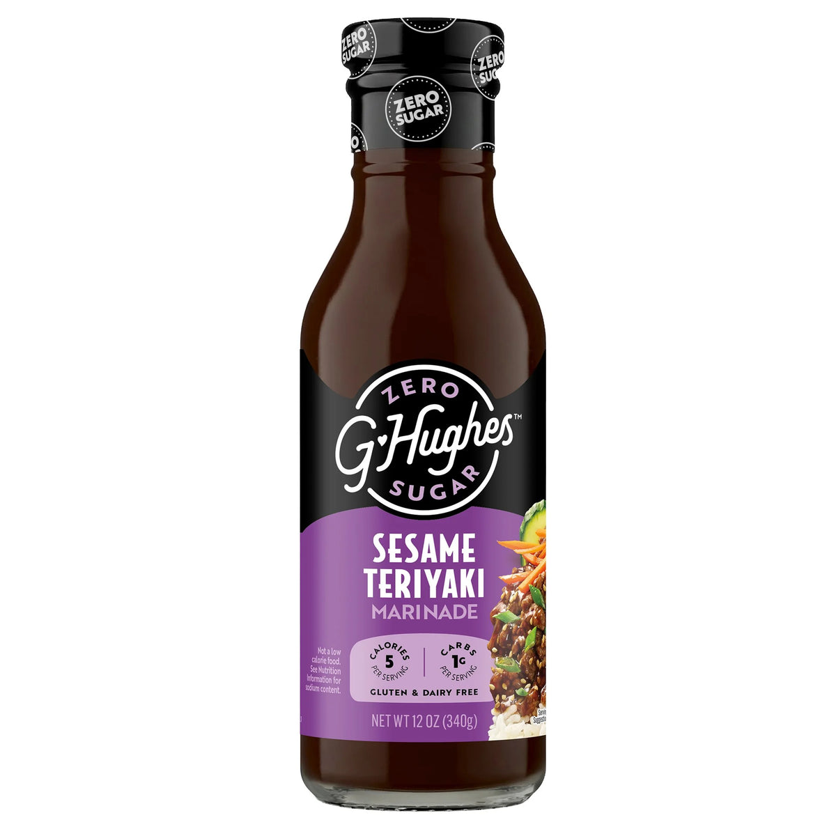 G Hughes Smokehouse Sugar Free Marinade - Sesame Teriyaki (12 oz) One Bottle
