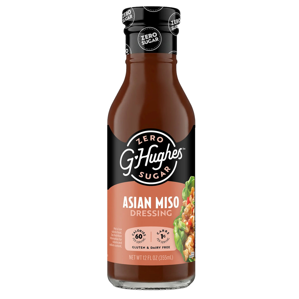G Hughes Smokehouse Sugar Free Salad Dressing (12 fl oz) - Asian Miso One Bottle