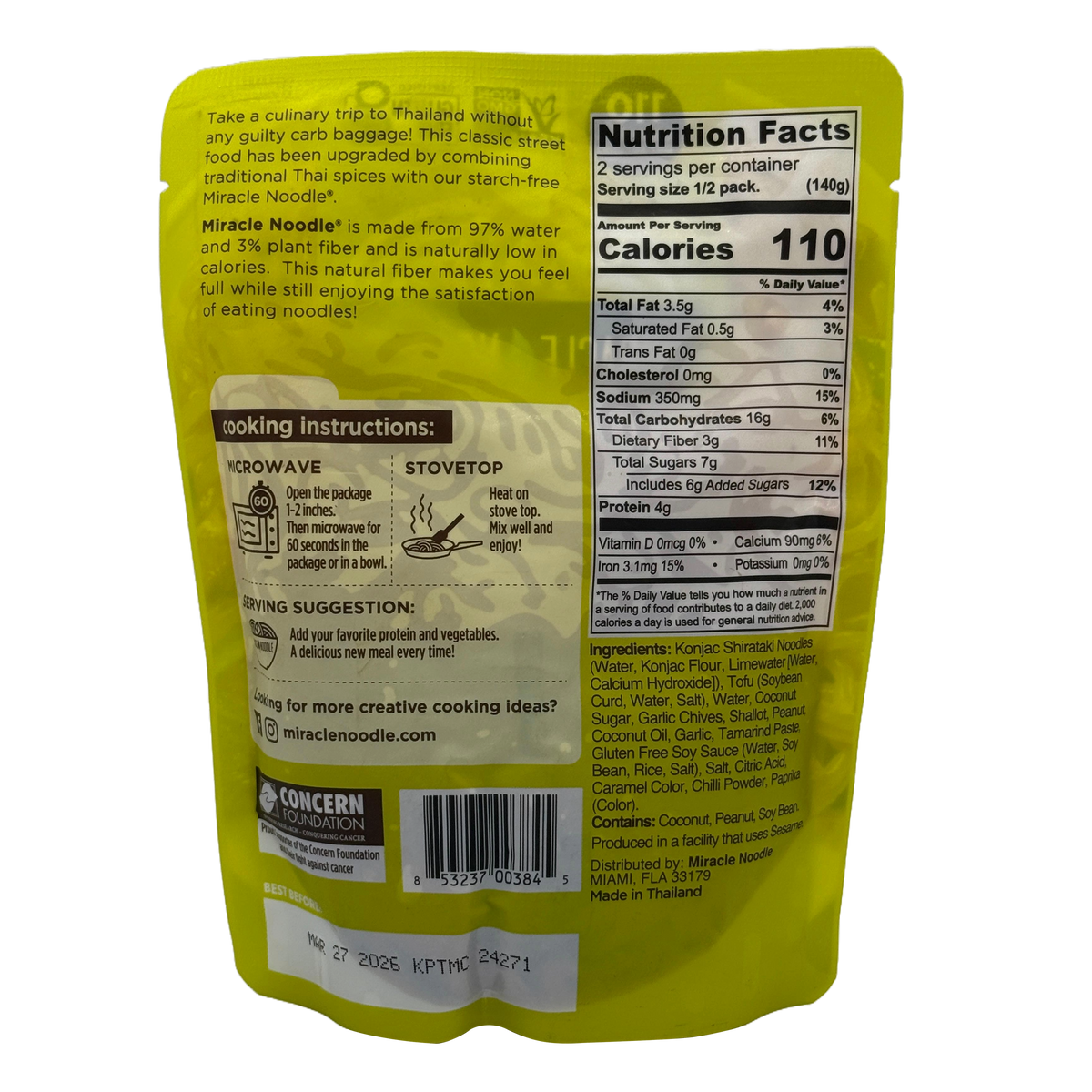 Miracle Noodle Shirataki Ready-to-Eat Meal - Pad Thai (9.9 oz)