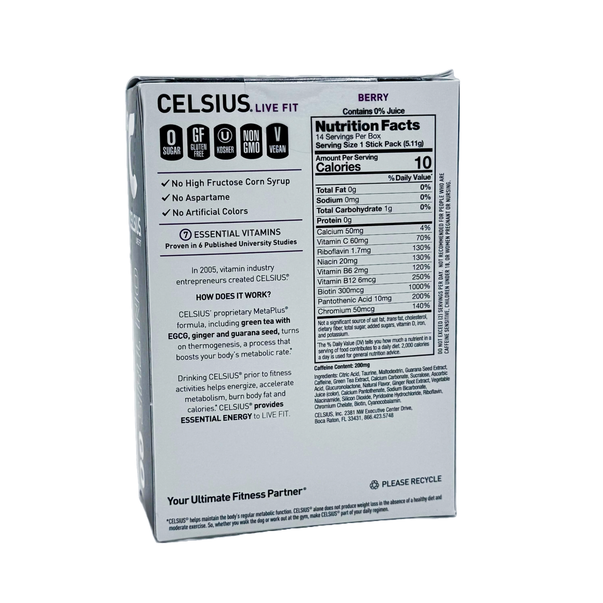 Celsius On-The-Go Packets, 14 packets - Berry