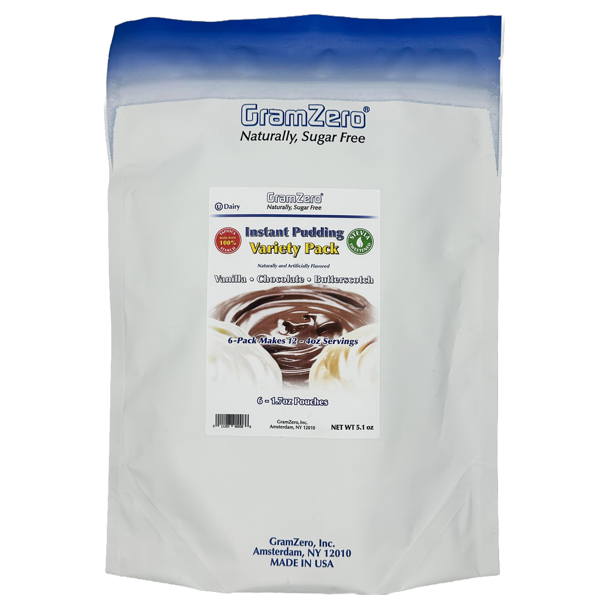 GramZero Stevia Sweetened Sugar Free Pudding Mix - Variety
