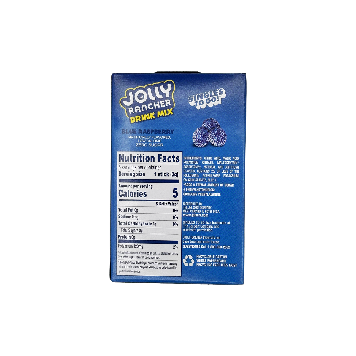 Jolly Rancher Zero Sugar Singles-to-Go - Blue Raspberry