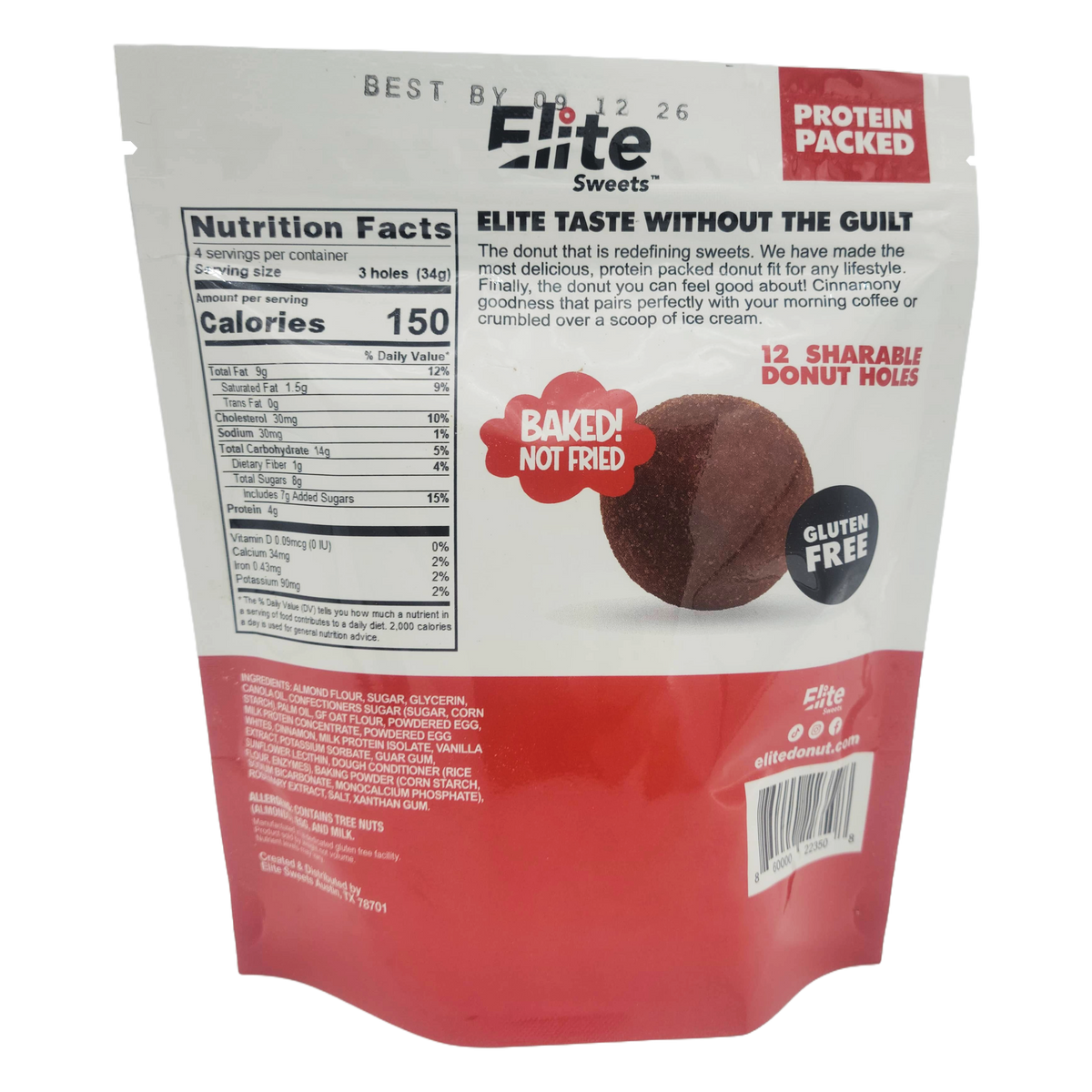 Elite Sweets High-Protein & Low-Carb Donut Holes - Cinnamon