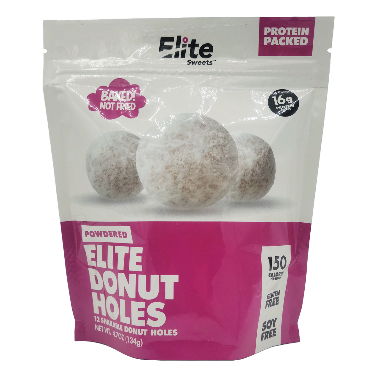 Elite Sweets High-Protein & Low-Carb Donut Holes - Powdered, One Pack