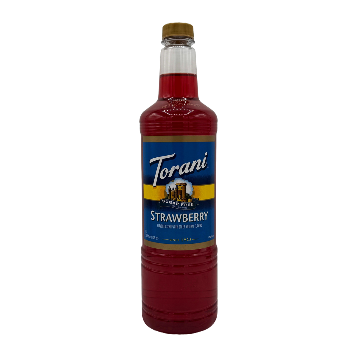 Torani Sugar Free Syrup, Strawberry (plastic) / 1L (33.8 oz).
