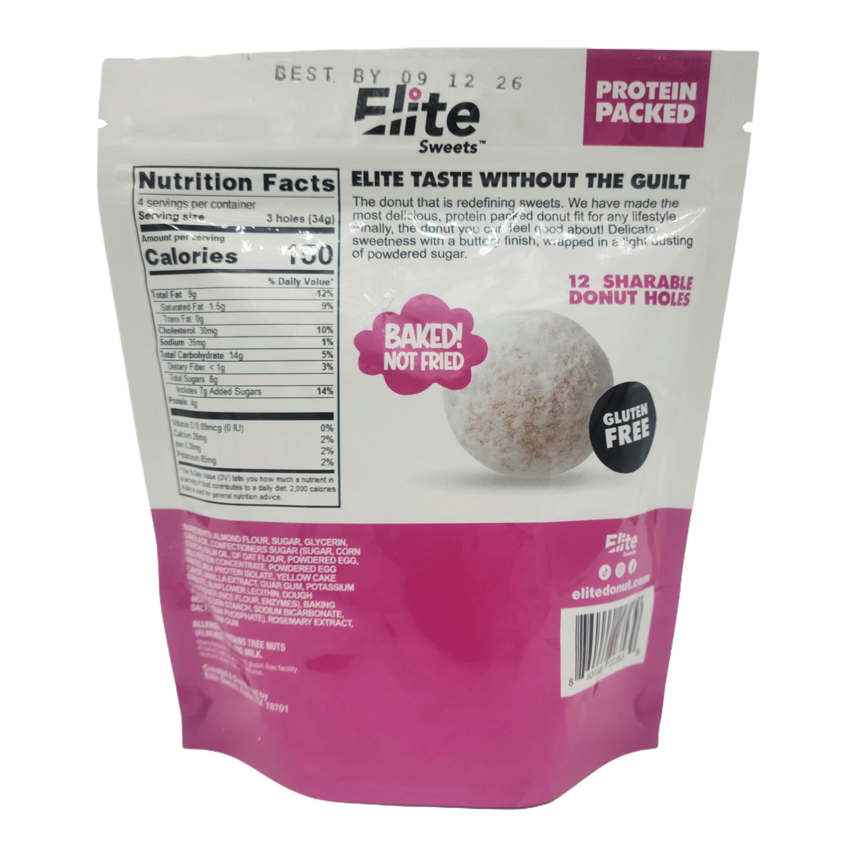 Elite Sweets High-Protein & Low-Carb Donut Holes - Powdered
