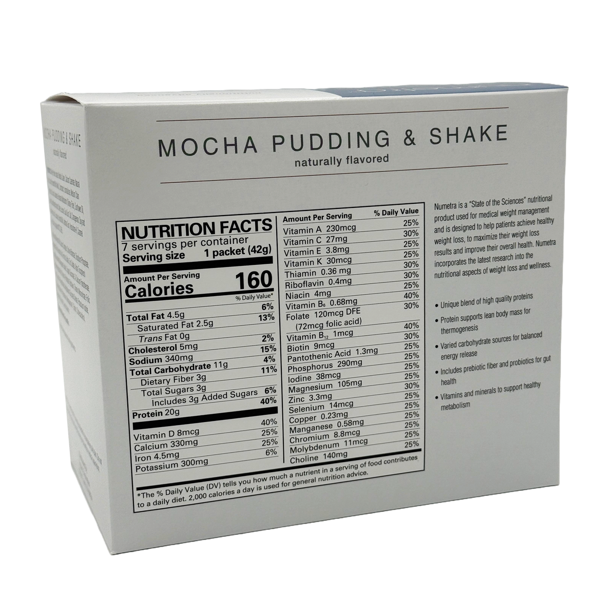 Numetra 20g Protein Pudding & Shakes - Mocha