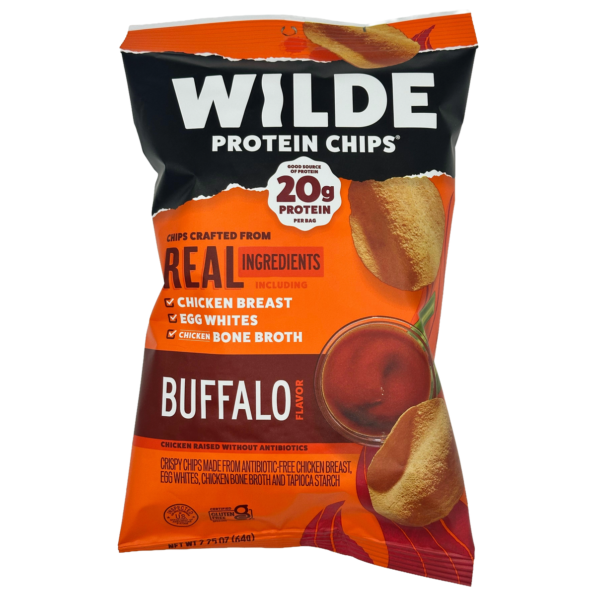 Wilde Chicken Chips - Buffalo One Bag (2.25 oz)