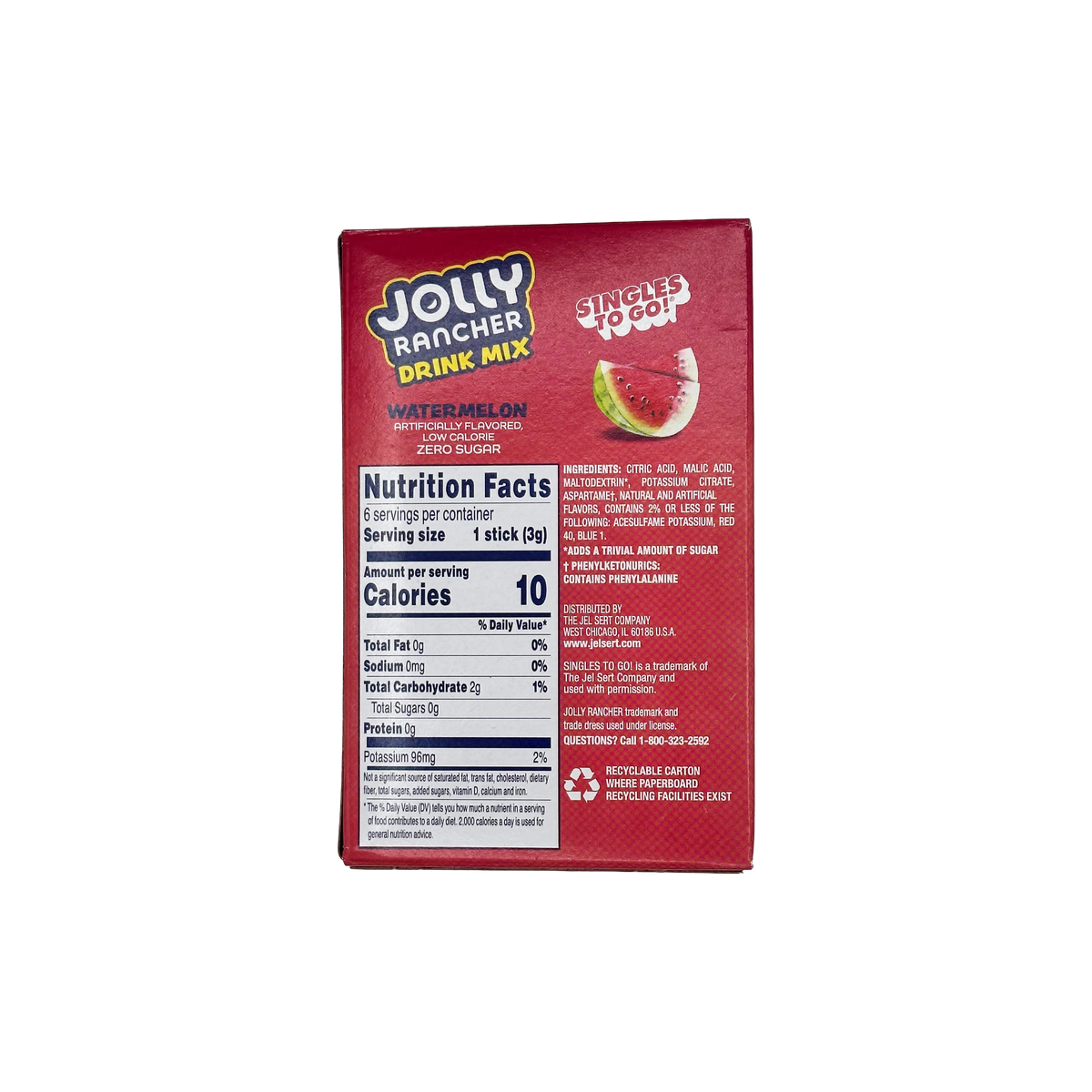 Jolly Rancher Zero Sugar Singles-to-Go - Watermelon