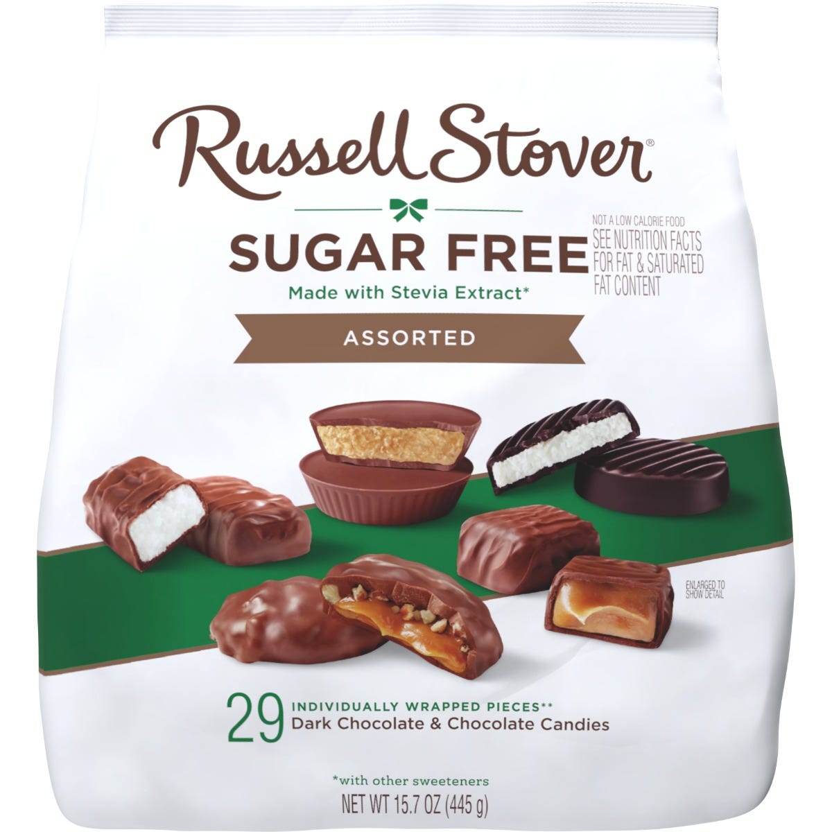 Russell Stover Sugar Free Chocolate Candies - Assorted 5 Flavor Mix One Bag