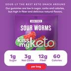 Kiss My Keto Gummies - Sour Worms