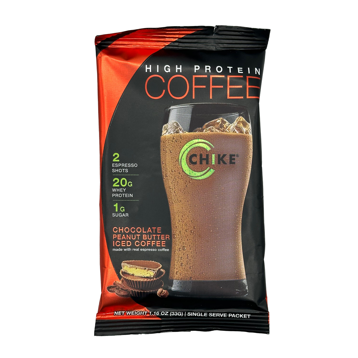 Chike Nutrition High Protein Iced Coffee Single Serving Packets - Chocolate Peanut Butter, One Packet