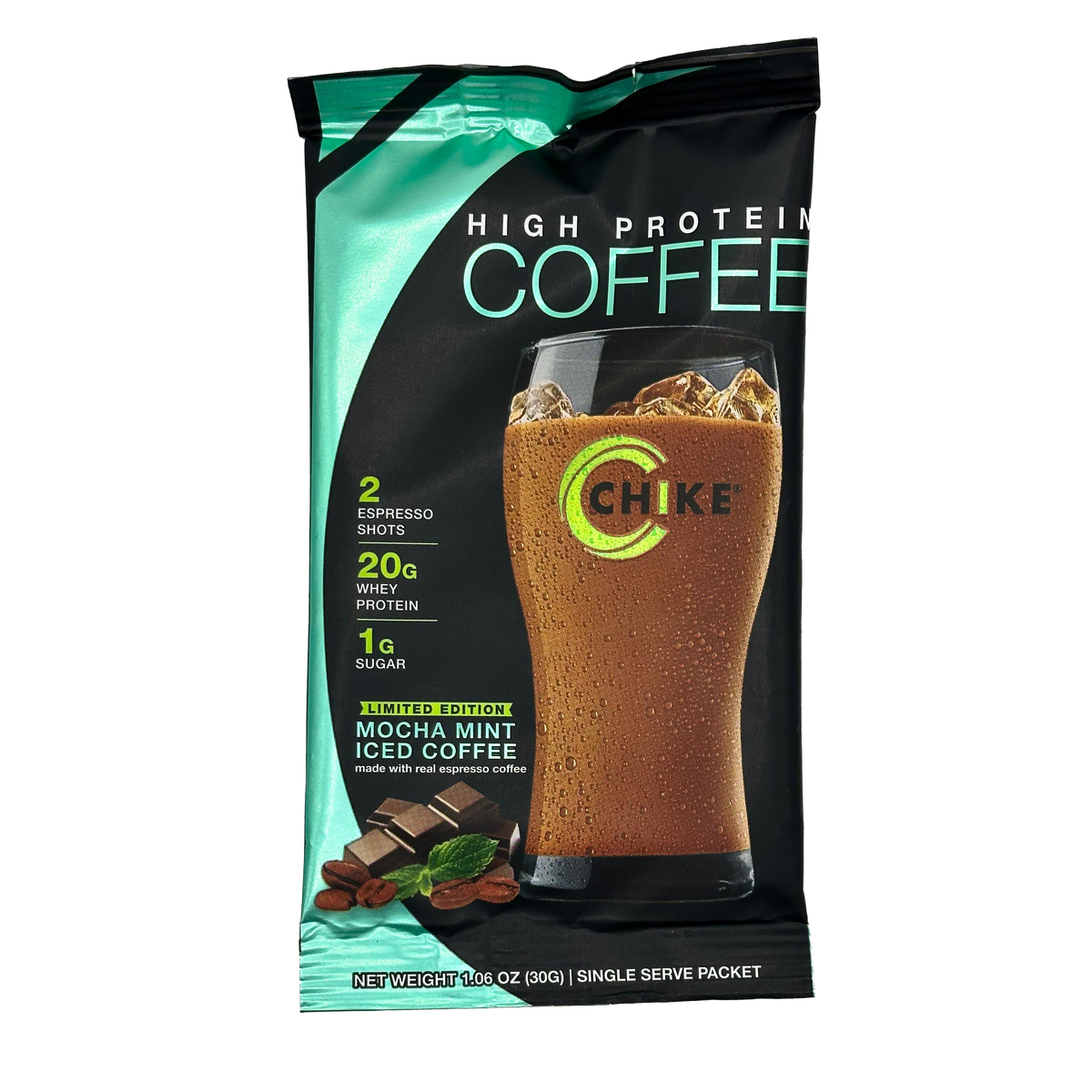 Chike Nutrition High Protein Iced Coffee Single Serving Packets - Mocha Mint, One Packet