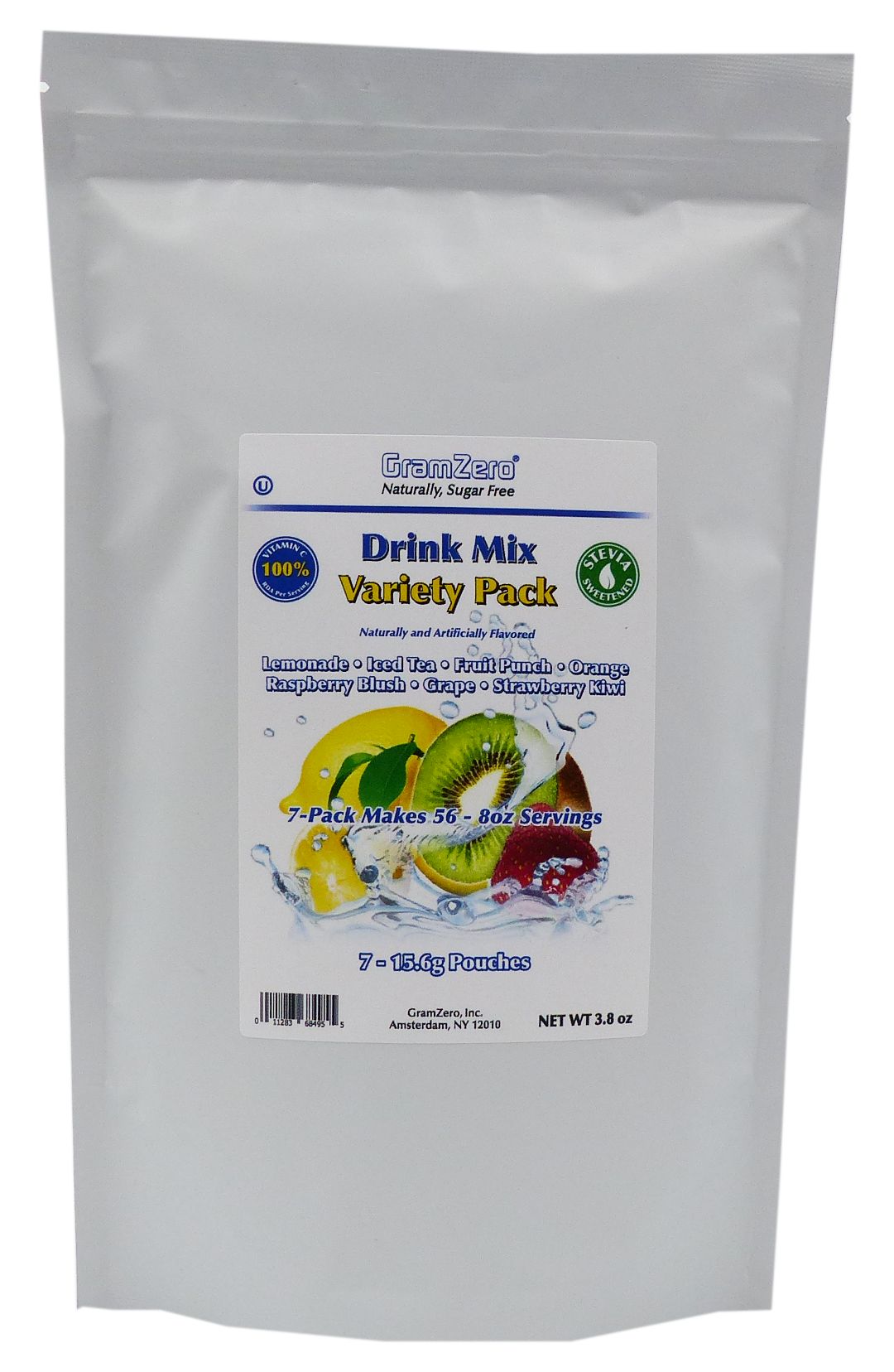 GramZero Stevia Sweetened Sugar Free Drink Mix - Variety 7 pouches