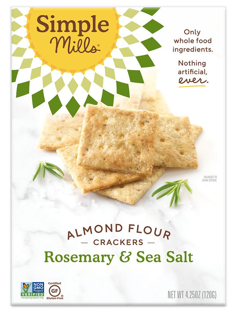 Simple Mills Almond Flour Crackers - Rosemary & Sea Salt, 4.25 oz