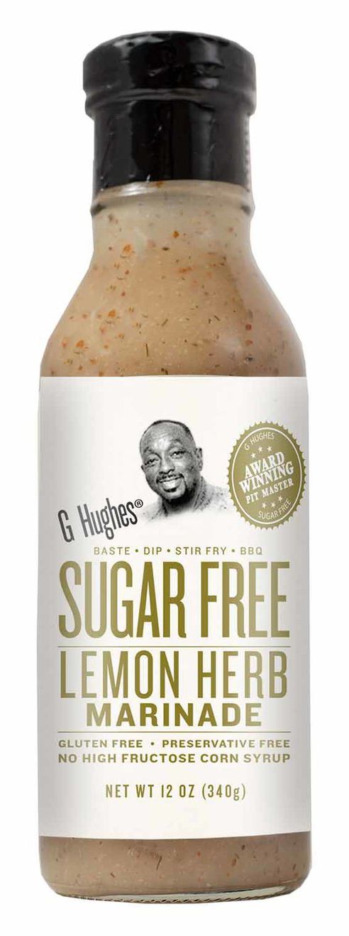 G Hughes Smokehouse Sugar Free Marinade - Lemon Herb (12 oz) One Bottle