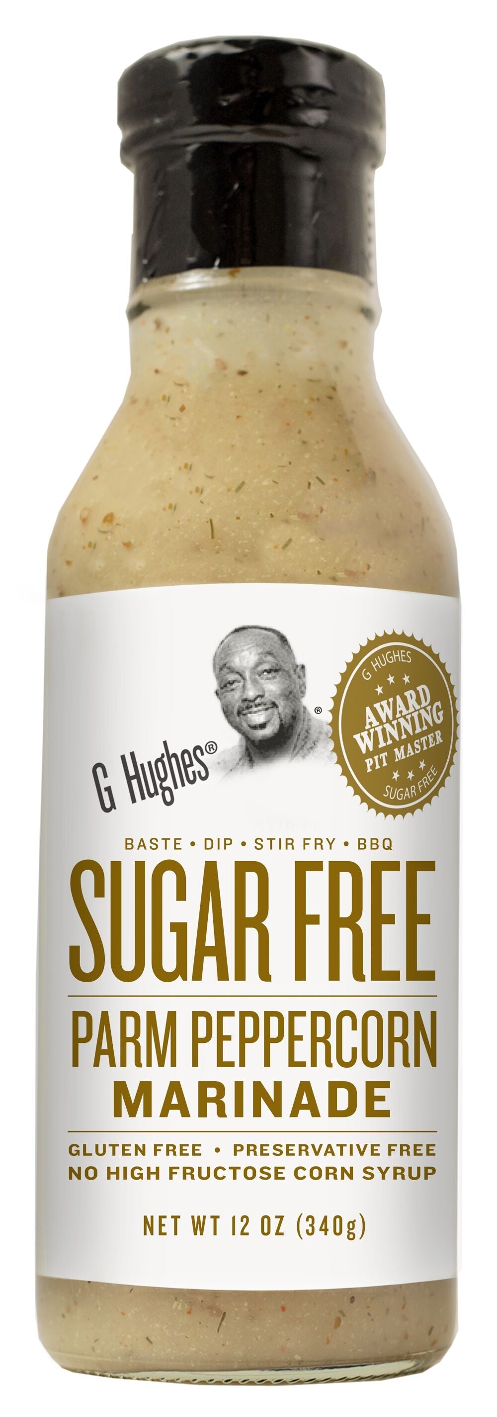G Hughes Smokehouse Sugar Free Marinade - Parm Peppercorn (12 oz)