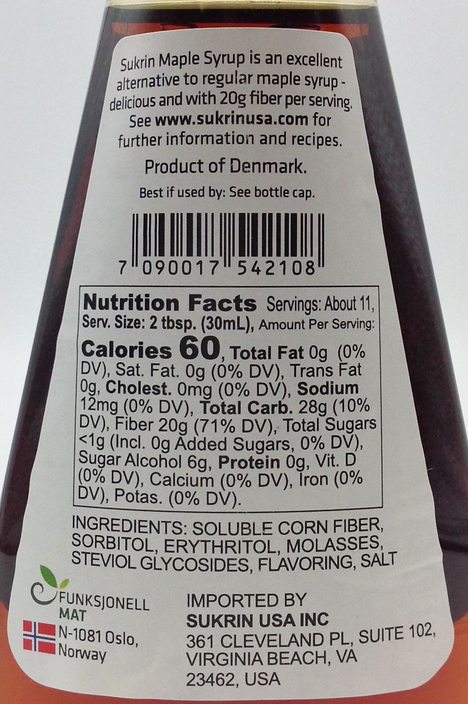 Sukrin Syrup Maple 15.9 oz(450g)