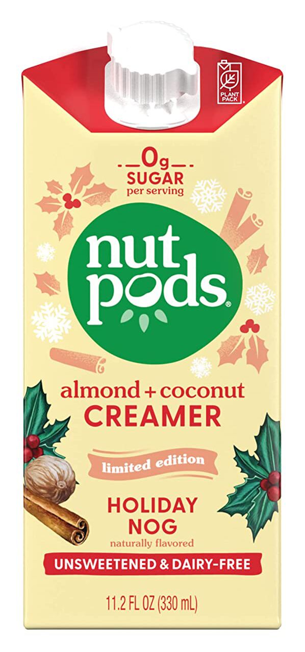 Nutpods Almond + Coconut Unsweetened Creamer - Holiday Nog 11.2 fl oz