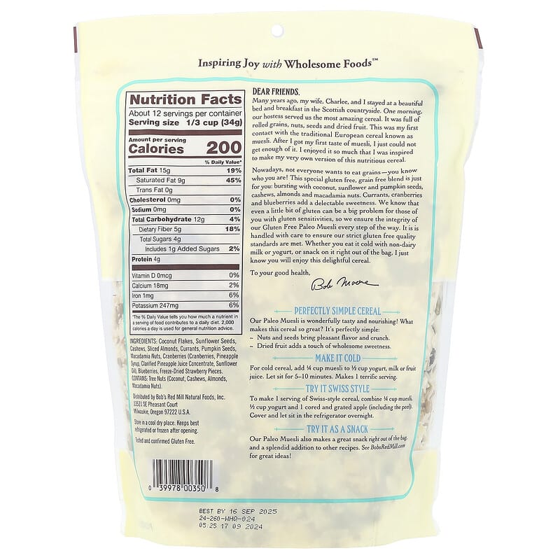 Bob's Red Mill Paleo Style Muesli – 14 oz — gallery image 2
