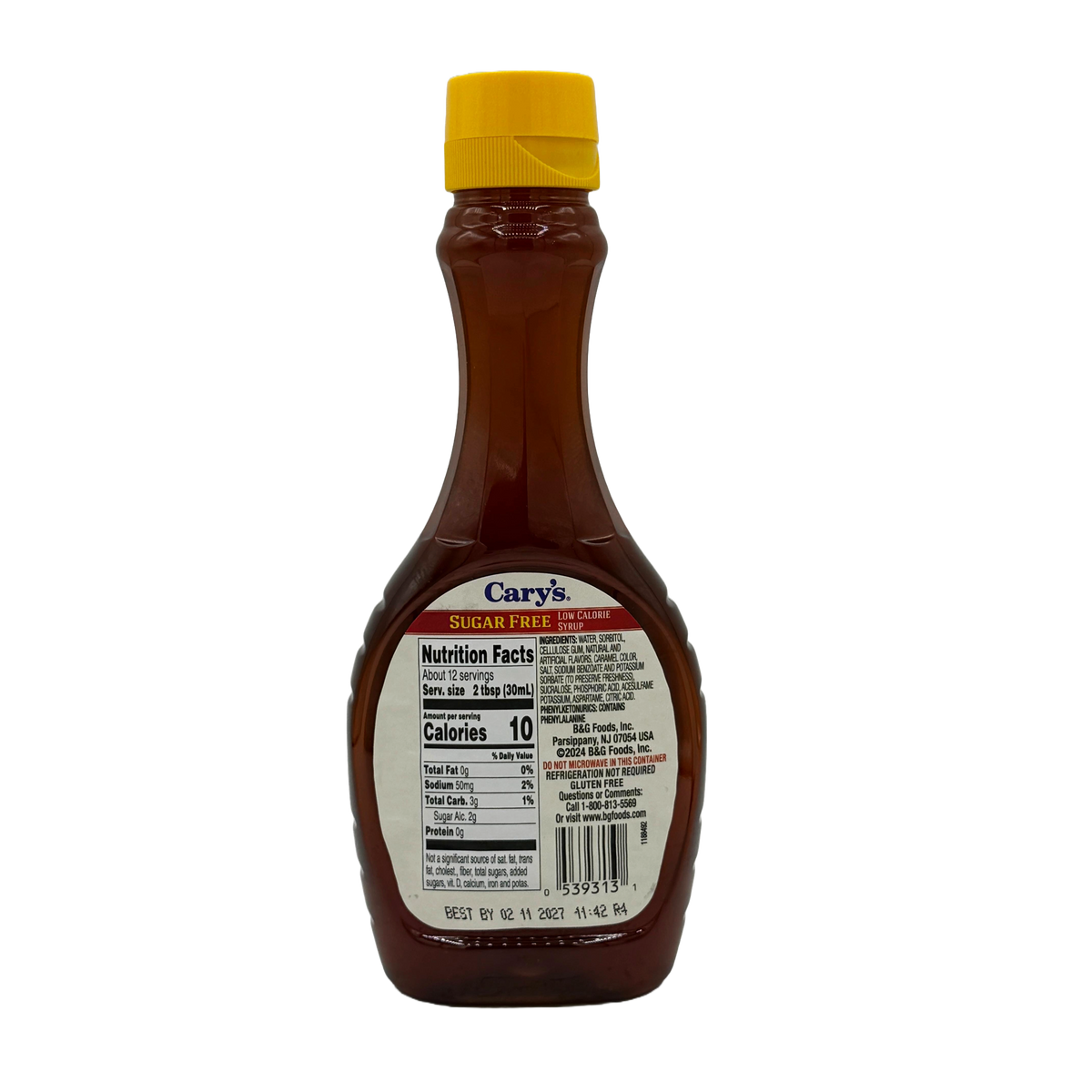 Cary's Sugar Free Low Calorie Syrup, Maple Flavored 12 fl oz