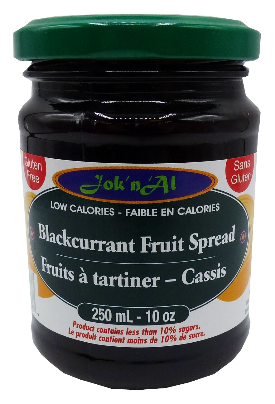 Jok n Al Low Calorie Fruit Spread - Blackcurrant 10 oz.