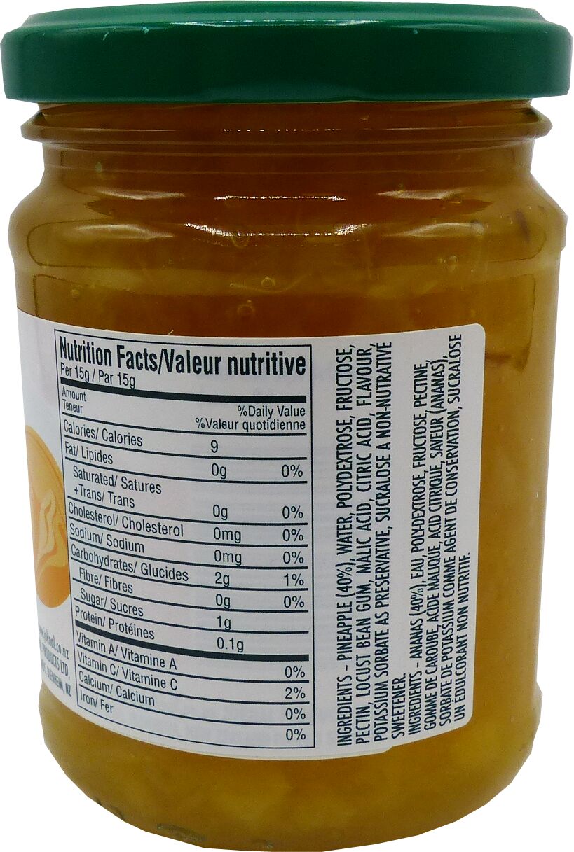 Jok n Al Low Calorie Fruit Spread - Pineapple 10 oz.