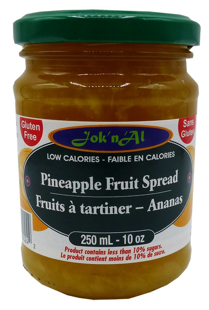 Jok n Al Low Calorie Fruit Spread - Pineapple 10 oz.