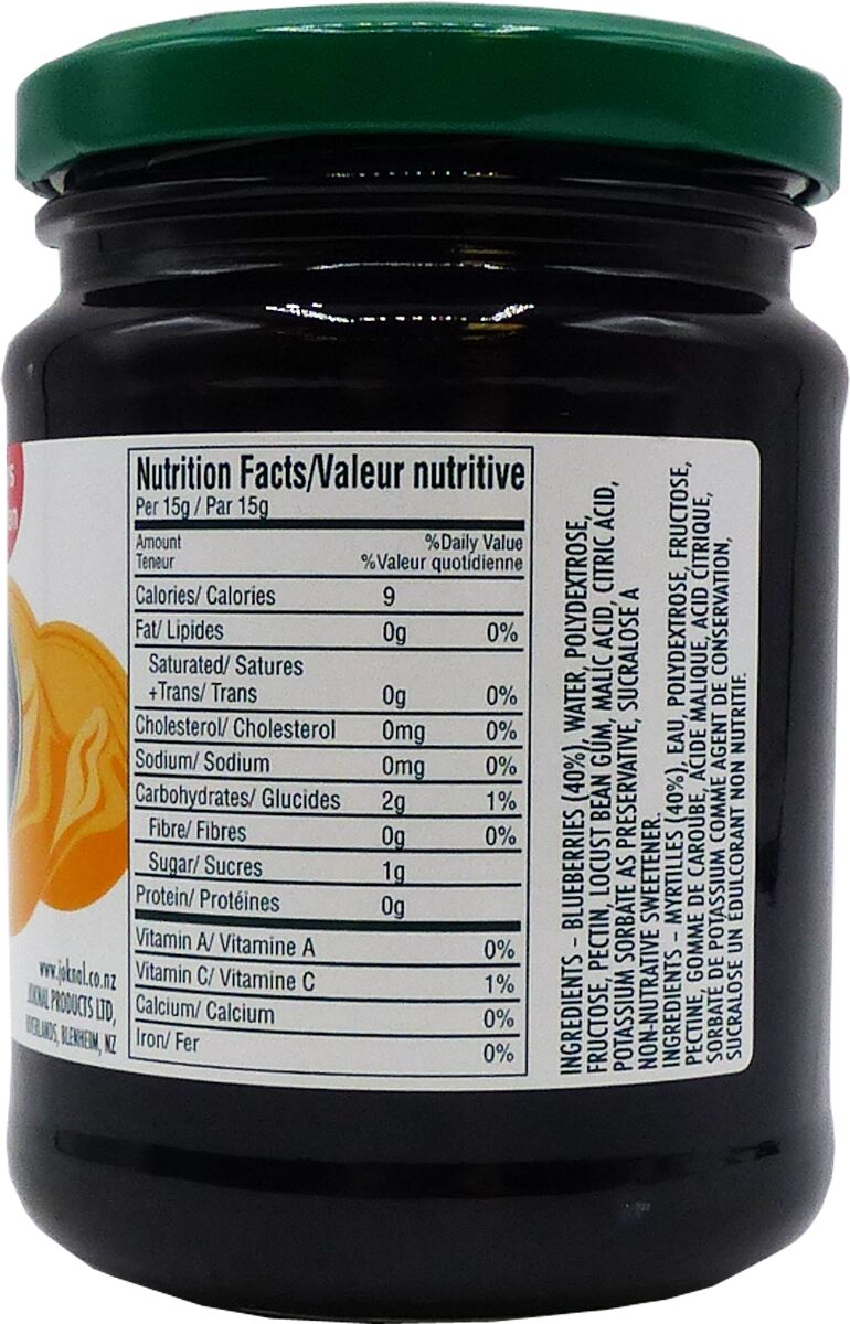 Jok n Al Low Calorie Fruit Spread - Blueberry 10 oz.
