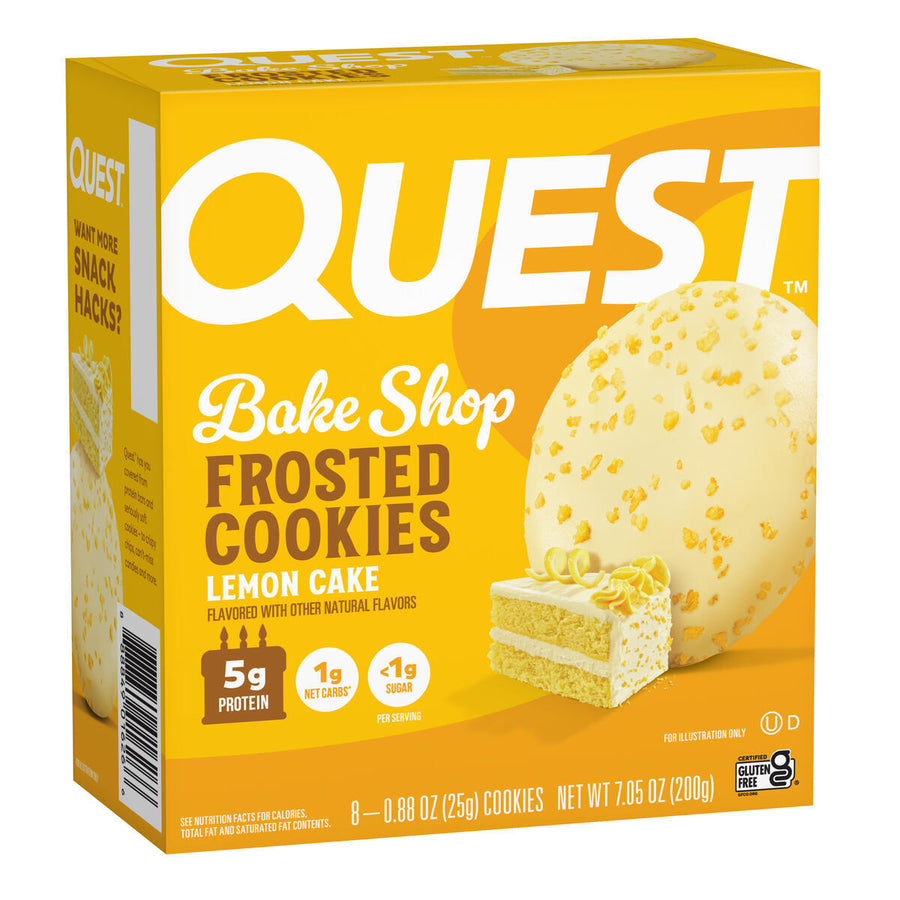 Quest Nutrition Bake Shop Frosted Cookies in Lemon Cake, product image 1.