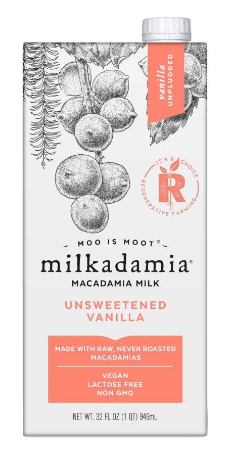 Milkadamia Unsweetened Macadamia Milk - Vanilla, 32 fl oz