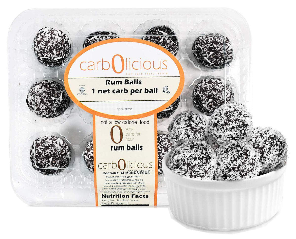 Carbolicious Low Carb Ready-to-Eat Rum Balls - One Pack (12 balls)