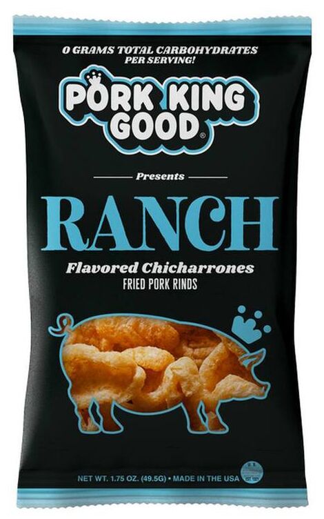 Pork King Good Fried Pork Rinds, 1.75 oz - Ranch